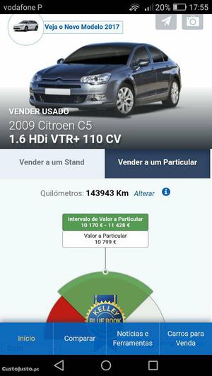 Citroën C5 1.6hdi vtr+ Maio/09 - à venda - Ligeiros